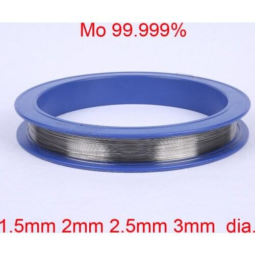 1.5mm 2mm 3mm Mo 99.999% High purity molybdenum wire molybdenum filament Mo molybdate line Molten spray cloth static poles