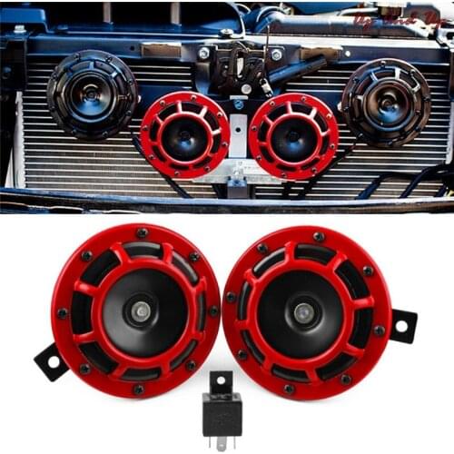 2pc/lot Compact Electric Loud Blast 12V Grille Mount For Super Tone Hella Horn Kit