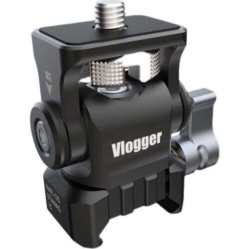 Quick Release Monitor Holder Camera Clamp Swivel and Tilt Adjustable Monitor Mount with Cold Shoe ARRI NATO Mount 1/4 Screw