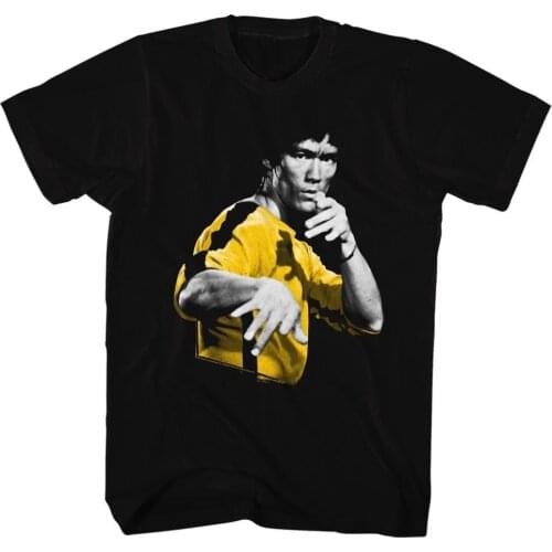 Bruce Lee HOOOWAH Black T-Shirt Mens Summer Cotton Short Sleeve O-Neck T Shirt New S-3XL