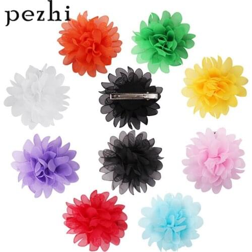 9pcs New childrens big flower hairpin alligator clip girl handmade cloth hair accessories headdress