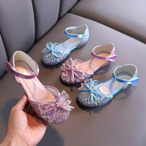 Disney Frozen Baby Girls Shoes Ballet Flat Shoes Casual Glitter Wedding Party Princess Dress Shoes for Girls Elsa Sandals