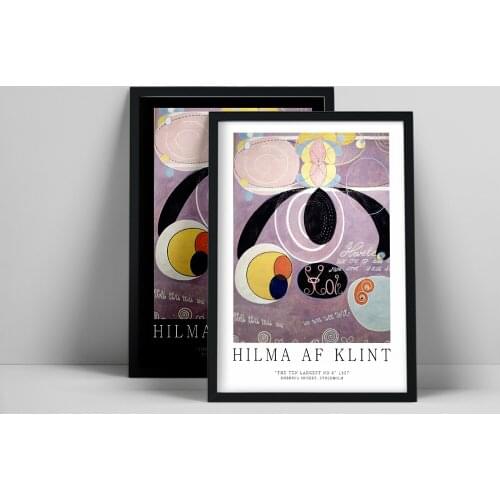 Hilma af Klint Exhibition Poster Swedish Nordic Abstract Painting Canvas Prints Wall Art Picture Modern Living Room Home Decor