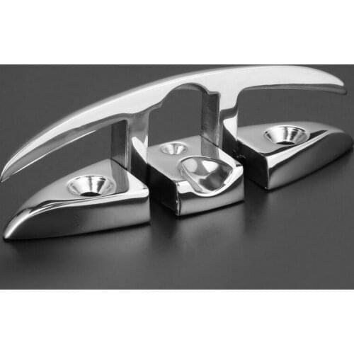Stud Mount Cleat Boat Folding Base Hardware Marine 6'' Flip Up Stainless Steel