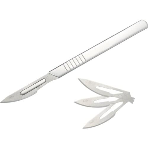 Stainless Steel Surgery Handle Blade No. 11 No. 23 Pedicure Knife Handle Mobile Phone Maintenance Tools Wallpaper Blade