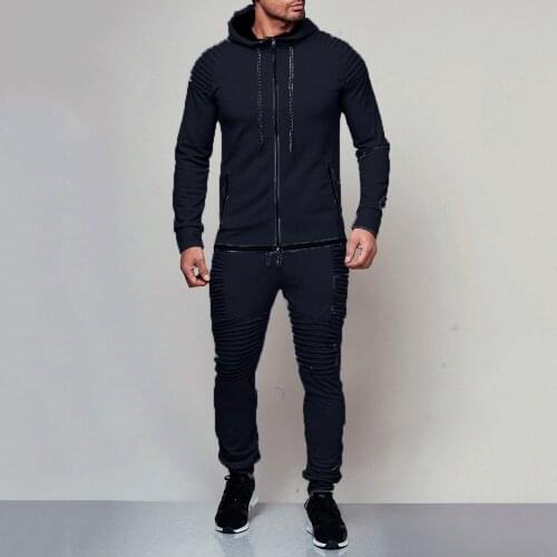 Fashion mens hoodies set (jacket+pant) mens Casual Brand hooded Sweatshirts Beam foot pants male spring autumn fit zip outwear