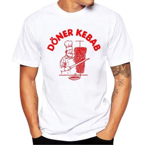 Doner Kebab Fashion Summer Mens Short Sleeve Tee Graphic Harajuku T Shirts Funny Summer White Clothes Streetwear Male Ropa Tops