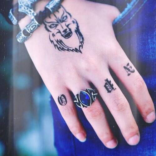 Beier 316L Stainless Steel Nordic Vikings totem blue red colour Zircon High Quality fashion wholesale ring men jewelry LR269