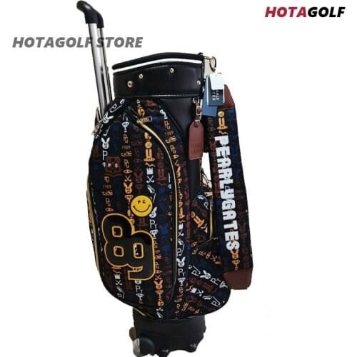 New ladies fashion trolley golf bag printed canvas waterproof with wheels Golf Cart Bags Golf Stand Bag
