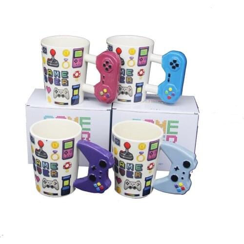 2019 New Game Over Coffee Mug 3D Game Controller Handle Mug Ceramic Cup Milk Tea Mugs Gameboy Birthday Gift