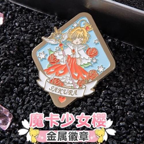 New Anime Cardcaptor Sakura Pins CCS Kinomoto Sakura Metal Badge Article Brooch Pin Button Bag Decor Collector Limited Props