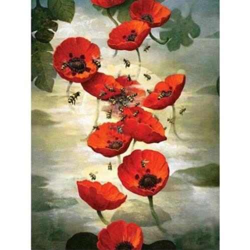 TOUOILP square full Diamond Painting full Bloemen 39