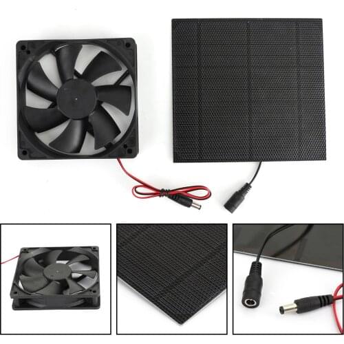Artudatech Solar Panel Powered Fan Mini Ventilator For Greenhouse Pet/Dog Chicken House