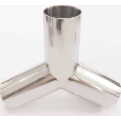 19mm-89mm Pipe OD Butt Welding Y Shaped 3 Way SUS 304 Stainless Steel Sanitary Fitting Spliter Homebrew Beer Wine