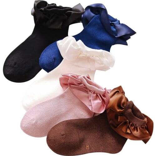 Spring Summer Baby Socks Cute Lace Flower Bows Newborn Baby Girl Sock Cotton Princess Girls Socks Toddler Socks Baby Girl Stuff