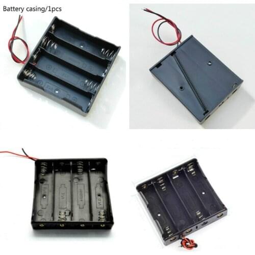 18650 4 Slot Power Bank Cases Battery Storage Box Batteries Clip Holder Container With Wire Lead Pin 1pcs