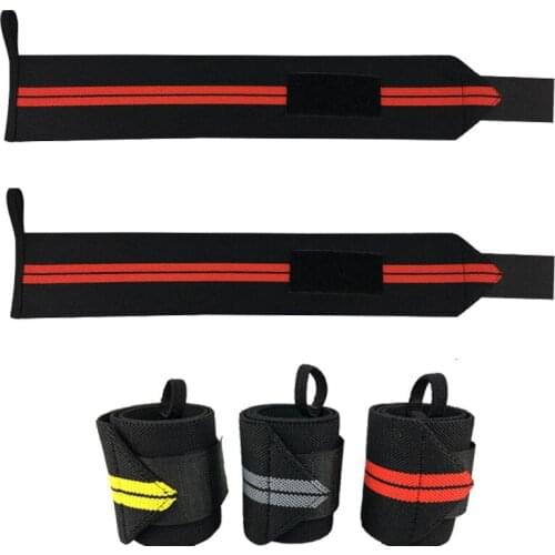 2 Pieces Adjustable Wristband Elastic Wrist Support Bandages for Weightlifting Powerlifting Breathable Sports Safety 3 Colors