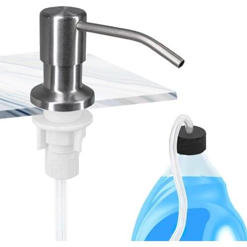 47 Inch Sink Soap Dispenser With Extension Tube Kit Bottle Replacement For Kitchen Sink Metal Under Deck Counter In Sink Mounted