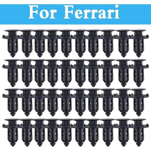 50pcs 9mm Plastic Screw Rivet Push Fit Panel Trim Clips For Ferrari F430 Ff Laferrari 488 575m Gtb 612 California F12berlinetta