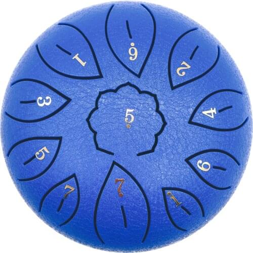 6 Inch Metal Tongue Drum 11-Tone Hand Pan Drum Tank Drums with Drumsticks Finger Cots Drum Bag Percussion Instruments