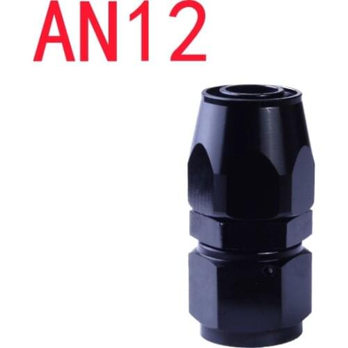 AN 12 12-AN Oil Cooler Aluminum Straight Enforced Oil / Fuel Fitting Adapter 0 Degree 12 AN Reusable Hose End Fitting Adaptor