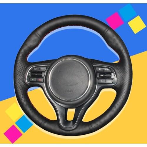 Auto Braid On The Steering Wheel Cover for Kia K5 Optima 2016-2018 Sportage KX5 2016-2019 Niro 2017-2019 Car Covers Car-styling