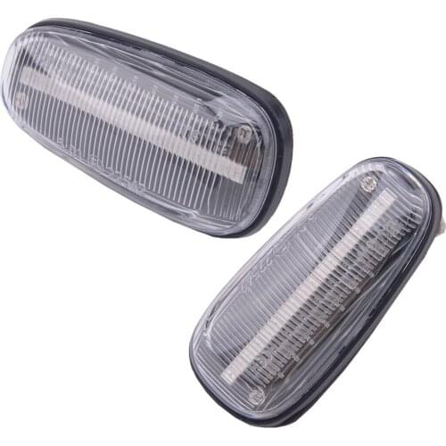 Car Pair Amber Fender Light LED Dynamic Sequential Marker Turn Signal Lamp fit for Vauxhall Opel Zafira A Astra G Clear Lens