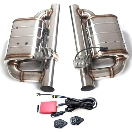 Car Exhaust Sounds Valve Double Muffler System With Remote Controller 304 Stainless steel Adjustable Silencer