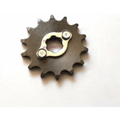 Free shipping 14T Front Engine Sprocket fit Pit Bike ATV Quad Go Kart Moped Buggy Scooter Motorcycle part
