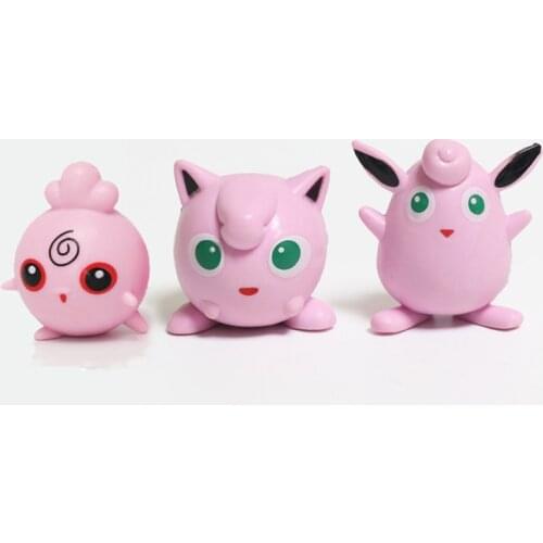Pokemon Model Action Figure Toy First Generation Igglybuff Jigglypuff Wigglytuff Doll Toys Elf Collectible