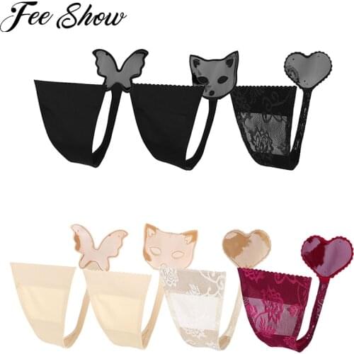 Feeshow Women Underwear Sexy Lingerie C-String Invisible No Line Strapless Panties Self Adhesive Briefs Thong Lingerie Underwear