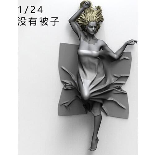 1/24 Scale Unpainted Resin Figure Gloria & Gretta 2 figures (blanket not included)
