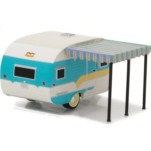 GreenLight 1:64 1958 Catolac DeVille Travel Trailer boutique alloy car toys for children kids toys Model original box