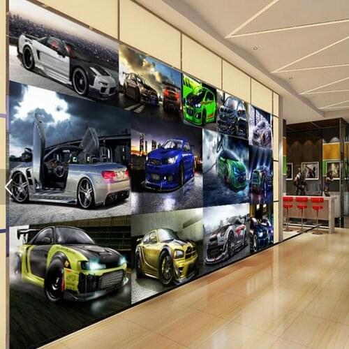HD Photo Mural Sportscar Photo Wallpaper for Living Room TV Background Cafe Bar KTV Wall Art Decor Canvas Wall Papers