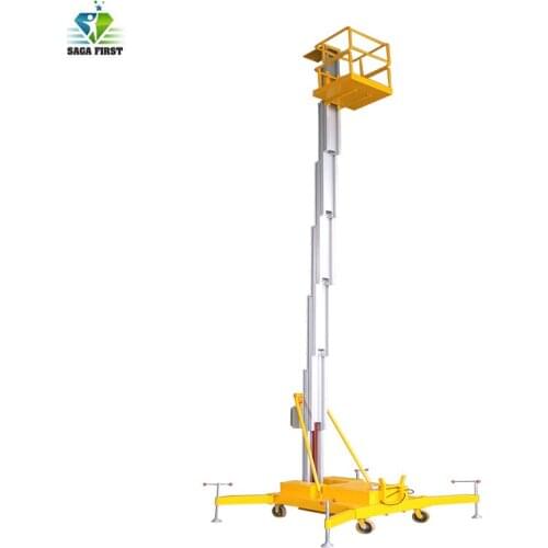 Good Quality Single Mast Light Weight Electric Hydraulic Aluminum Mast Vertical Man Lift