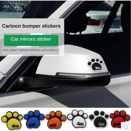 Car Door Anti-collision Adhesive Strip Stickers and Decals Paste on The Car Body Cute Silicone Bear Paw Decoration Accessories