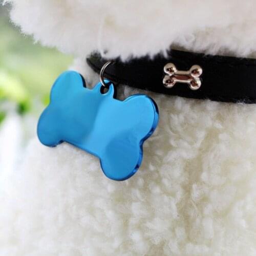 Legendog Pet ID Tag Blank Stainless Steel Creative Dog Name Tag Cat Tag For Puppies Charm Bone Puppy Cat Accessory