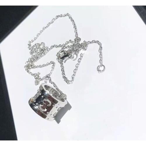 Hot Brand Pure 925 Sterling Silver Jewelry For Cute Pendant Wedding Silver Jewelry Happy Pendant Sterling Silver Necklace