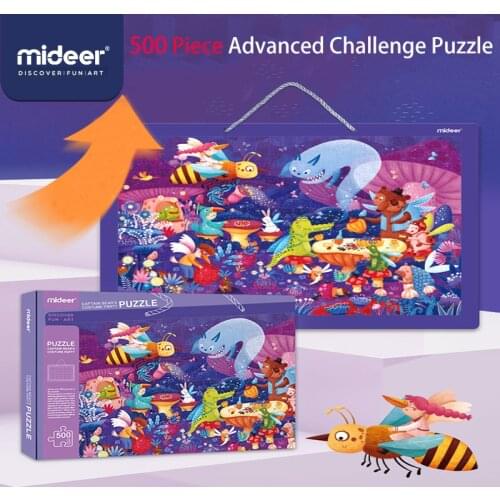 Mideer 500 Pcs Jigsaw Puzzle Childrens Jigsaw Captain Bears Masquerade Fun Toys Boys and Girls Challenge Puzzle Toy