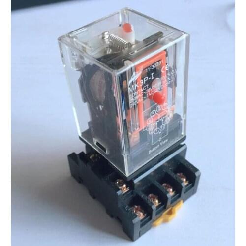 MK3P-I DC12V DC24V AC110V AC220V Relay 11-Pin 10A 250VAC With PF113A Socket Base