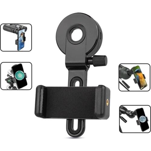 Upgrade Universal Phone Holder Monocular Telescope Binocular Powerful Spotting Scope Outdoor Cell Phone Holder Camera Video Clip