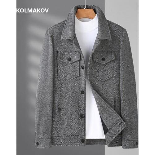 2021 new arrival winter jacket men wool coat thicked trench coat men,High quality mens smart casual woolen jackets,size L-8XL