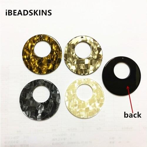 New arrival! 47mm 50pcs/lot round-shape acrylic Imitation marble charms for earring/Jewelry making(As shown)