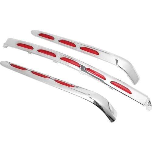 New Motorcycle Chrome Left Right Fairing Red Lens LED Light Trunk Moldings Fit For Honda Goldwing GL1800 2001-2011 10 09 08 07