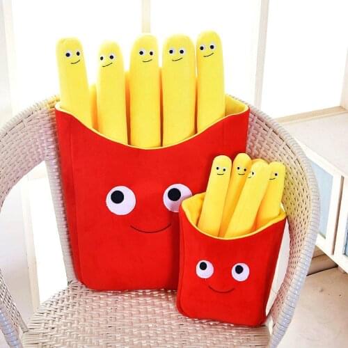 Plush Fries Doll French Fries Pizza Pillow Plush Toy Doll Sleep Girls Bed Simulation Cute Cushion Doll Gifts