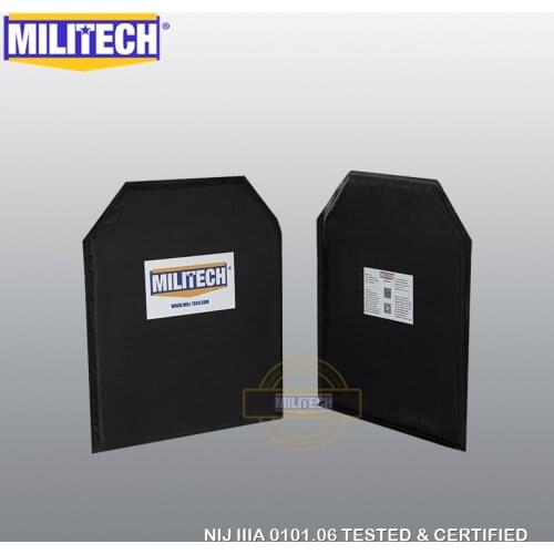 Ballistic Panel BulletProof Plate NIJ Level 3A & NIJ 0101.07 Level HG2 10 x 12 Shooters Cut Pair Aramid Soft Body Armor-MILITECH