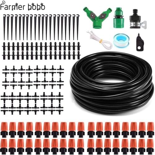 30M garden Drip Irrigation System sprinkler irrigation Watering Kit with Misting irrigation sprinkler Tee Adaptor