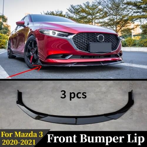 Front Bumper Splitter Lip Diffuser Spoiler Lip Guard Cover Trim For Mazda 3 Axela 2020 2021 Sedan Tuning Accessories Body Kit