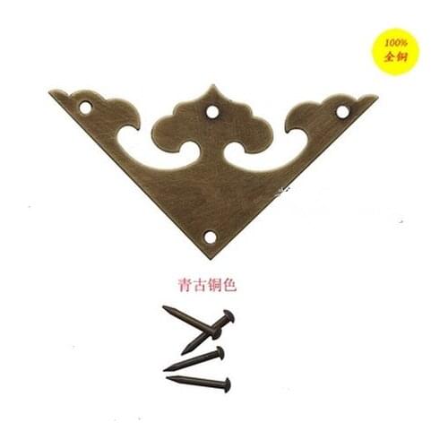 Corner Brackets Furniture corner decoration copper jewelry corner antique copper trim edge corner 4.6cm*4.6cm