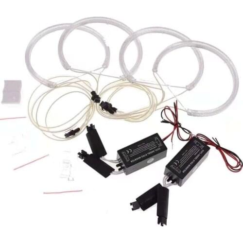 4X 131mm CCFL Halo Rings Angel Eyes Light For BMW E36 E38 E39 E46 3 5 7 Series